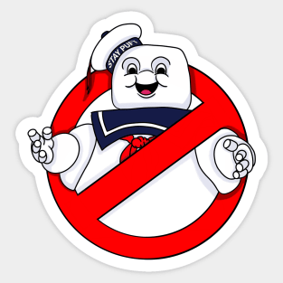 The stay puft marshmallow man Sticker